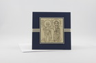 Kartka - Ikona Przyjaźni - Chrystus i Menas - Granat (1)